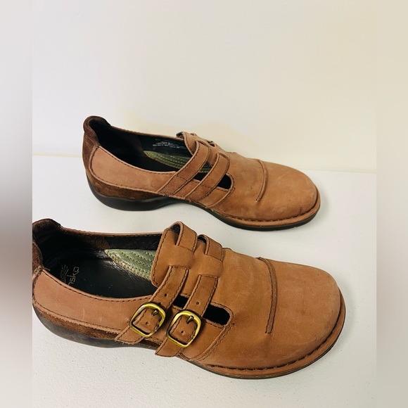 Dansko women’s Tan Leather Double Strap Loafers - Picture 3 of 8
